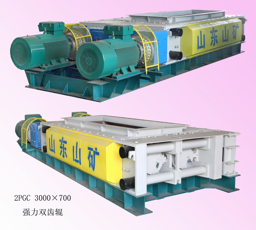 Roller crusher with two teeth